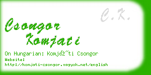 csongor komjati business card